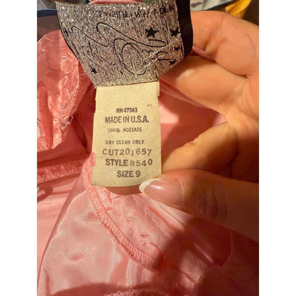 Vintage 80's Steppin Out Pink Floral Tiered Strapless Mini Cocktail Dress - Picture 5 of 12